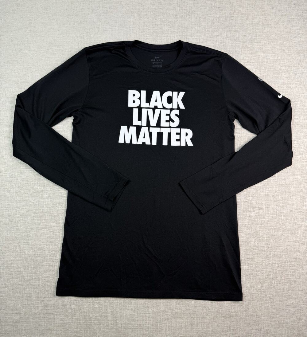 Nike Dri-FIT Black Lives Matter Shirt Men’s Medium Tall MT Black Long Sleeve
